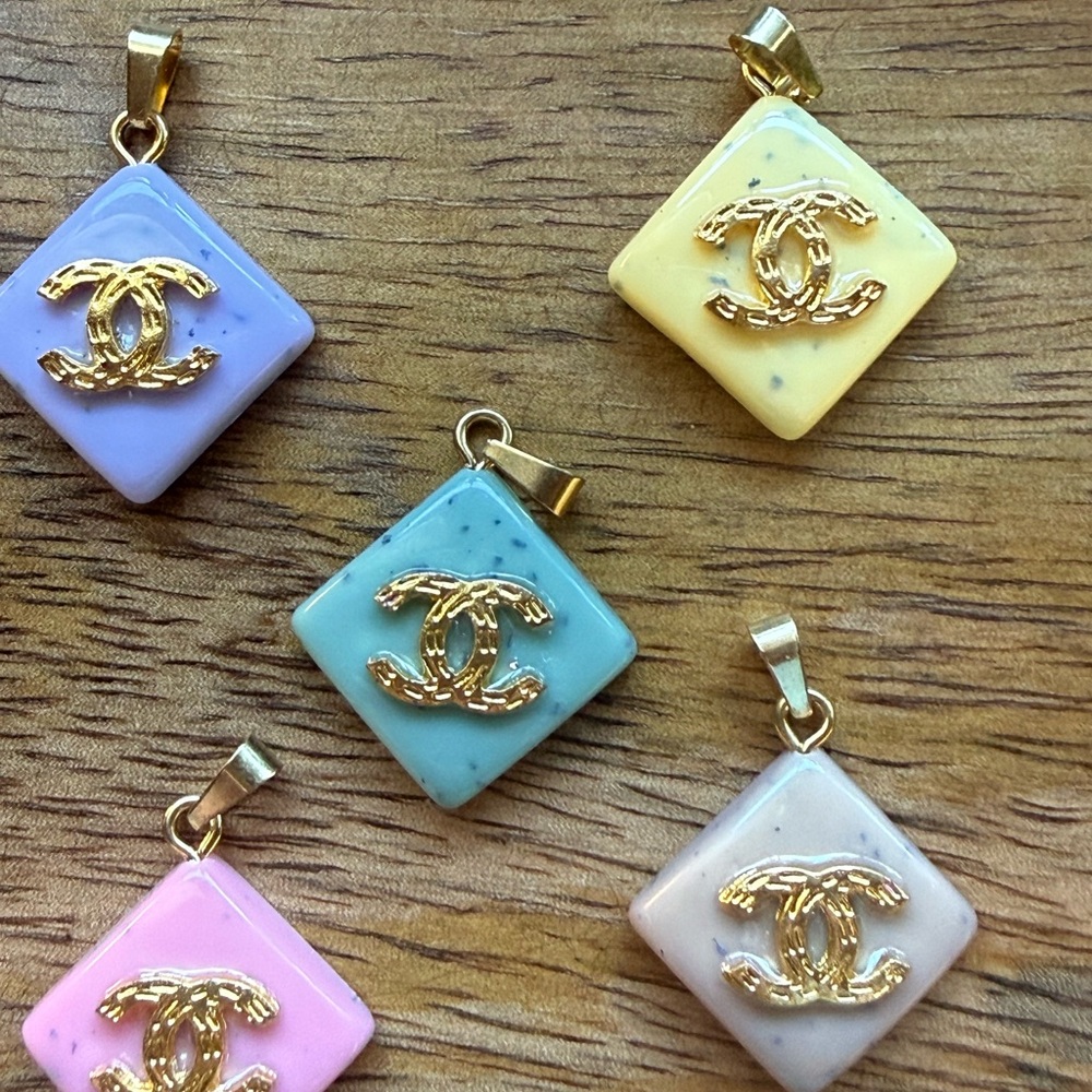 Pastel Terrazzo Vintage Chanel Charms- sold individually